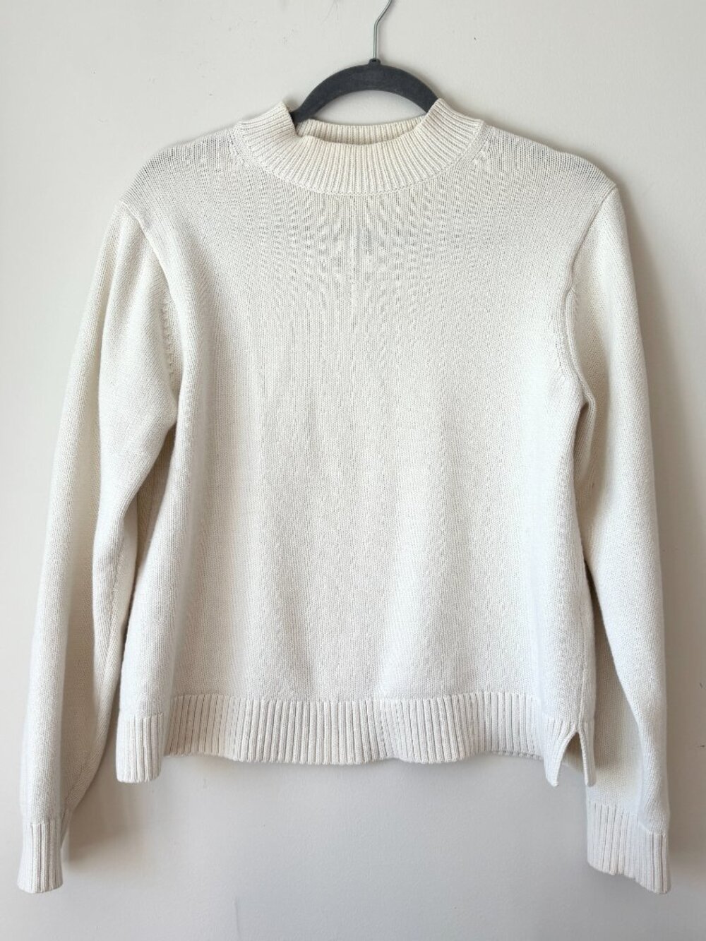 Cream Mock Neck Sweater